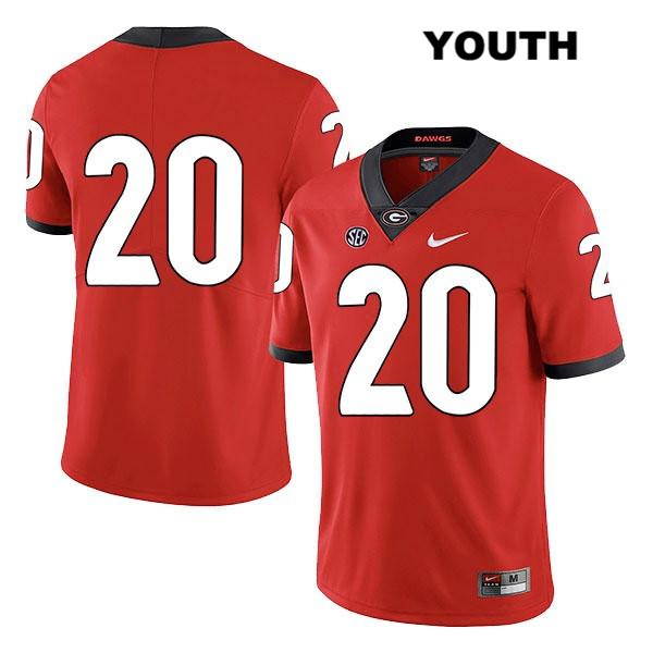 Georgia Bulldogs Youth Sevaughn Clark #20 NCAA No Name Legend Authentic Red Nike Stitched College Football Jersey KVV0056LA